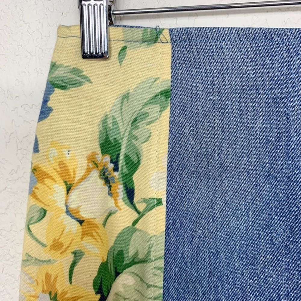BNWT Urban Outfitters Renewal Denim Floral Skirt - Picture 4 of 8